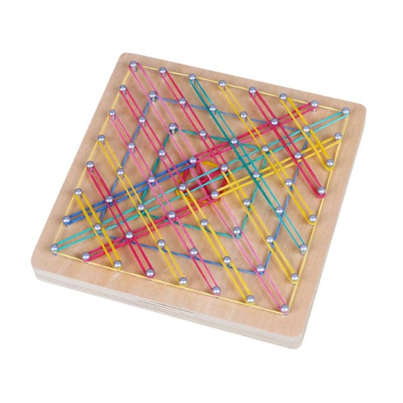 Mainan edukasi anak / wooden geoboard / montessori toys