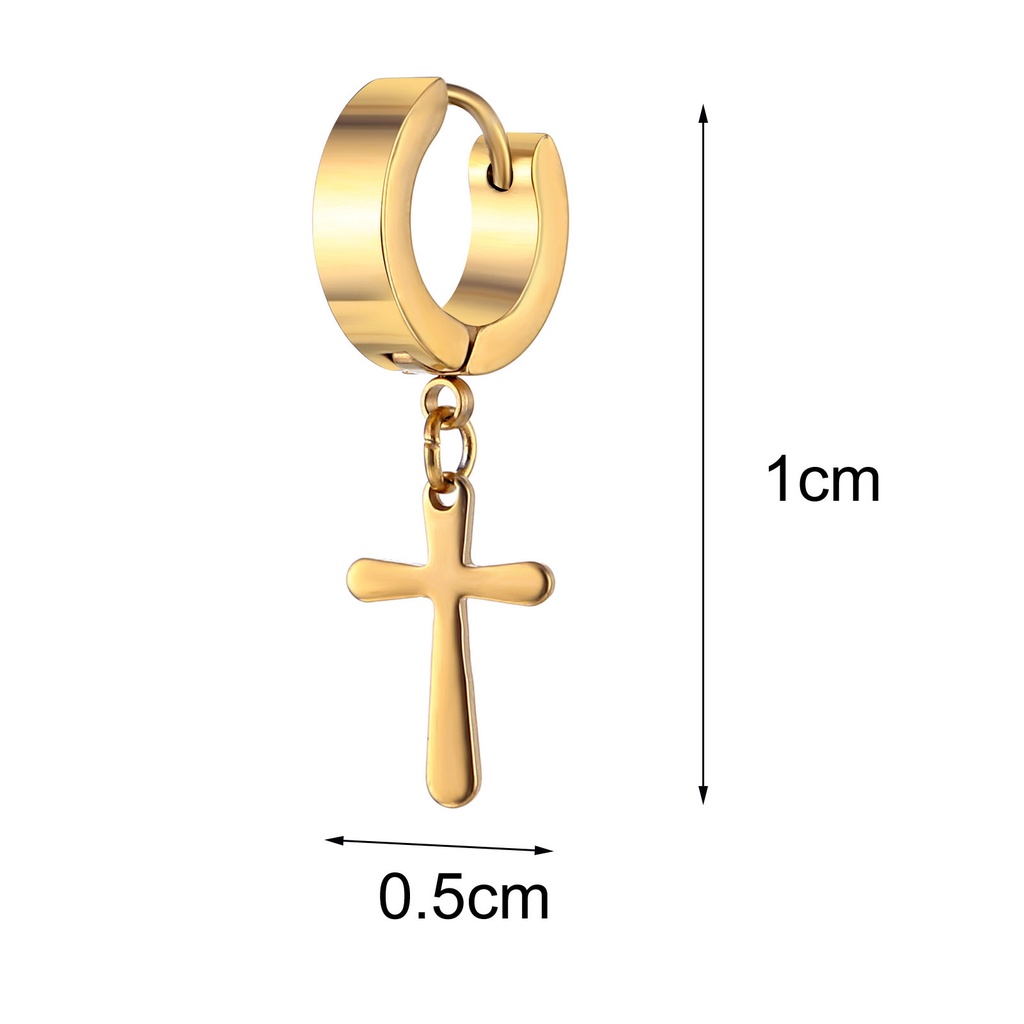 Hu Hu Hu Hu Hu Alat Bantu Pasang Kacamata♡ 1pc Anting Hoop Bahan Stainless Steel Gaya Korea Untuk Unisex