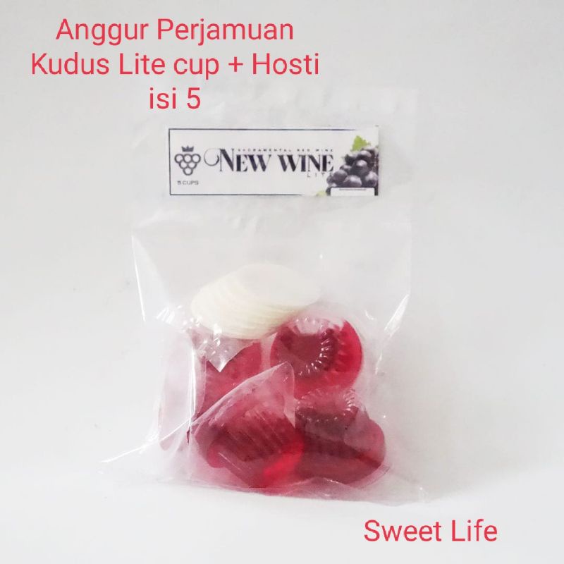 

Paket Perjamuan Kudus Lite cup + hosti isi 5