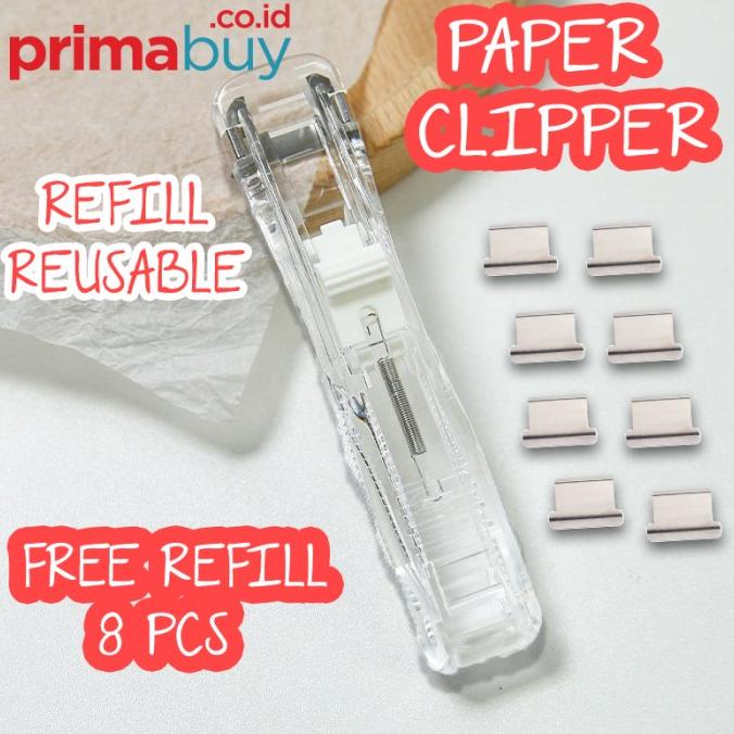 

(BISA COD) Paper Clipper Portable Penjepit Kertas Stapler Staples clip isi 8 TERPERCAYA Kode 503