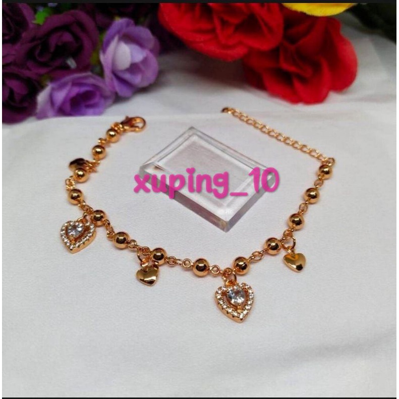 Gelang Wanita Dewasa Xuping Love Permata Cantik