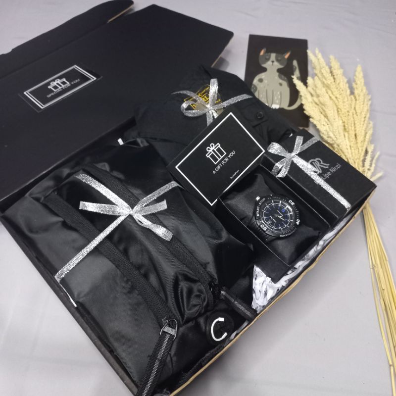 [KEMEJA POLOS] HAMPERS COWOK PREMIUM GIFT BOX COWOK KADO ULANG TAHUN HADIAH WISUDA