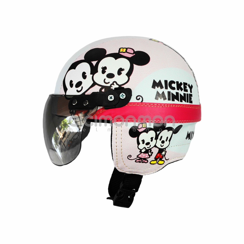 SUPER Helm Anak Retro Mickey Minnie Mouse