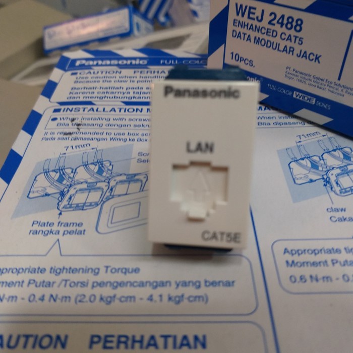 MODUL DATA CAT5E / CAT 5E PANASONIC WHITE WEJ2488