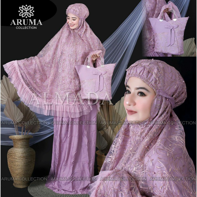 MUKENA Brokat Mutiara SYAHILA Tile Mewah Seserahan Pernikahan Brukat PREMIUM