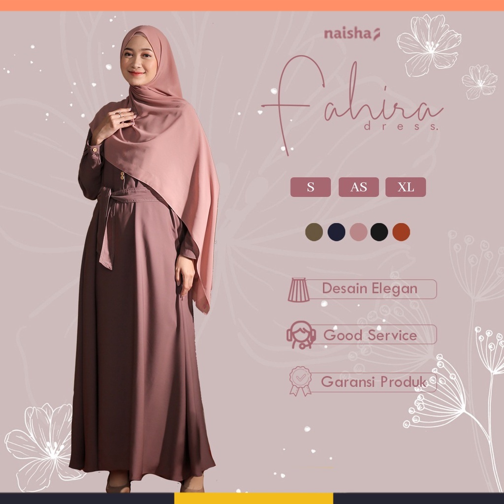 Fahira Dress by Naishaofficial / Gamis Fahira / Gamis Dewasa