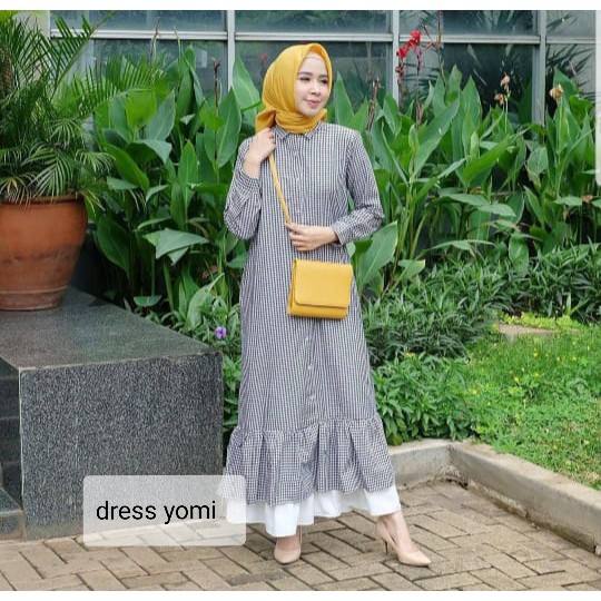 02 Fashion DRESS YOMI / DRESS POLOS / BAJU GAMIS / BAJU MURAH WANITA