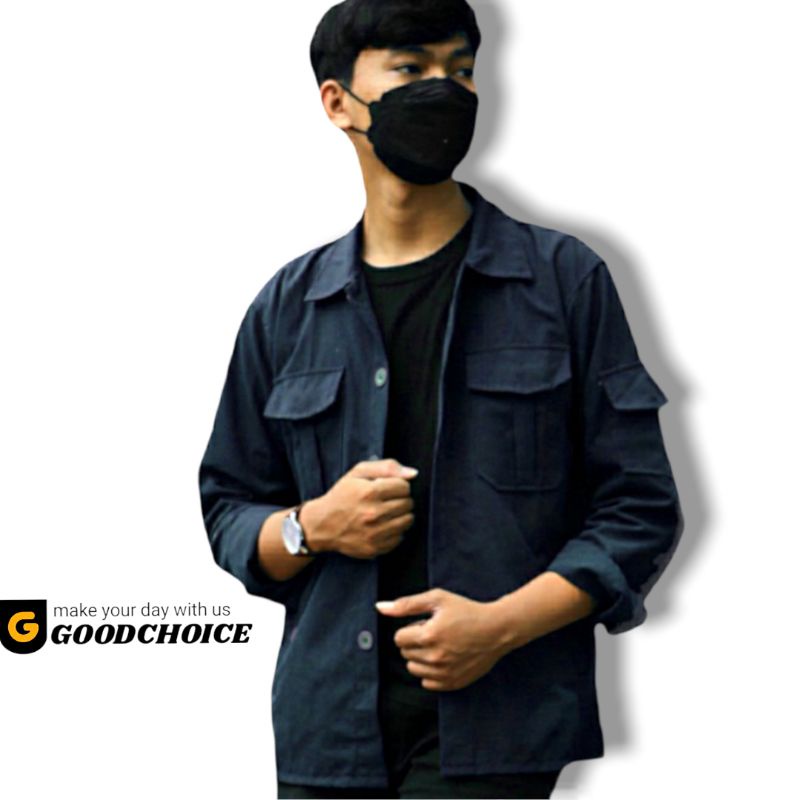 Jaket Semi Parka Saku 3 - Jaket Trucker Bisa COD - Jaket parka - Jaket semi parka - Jaket Parka Pria