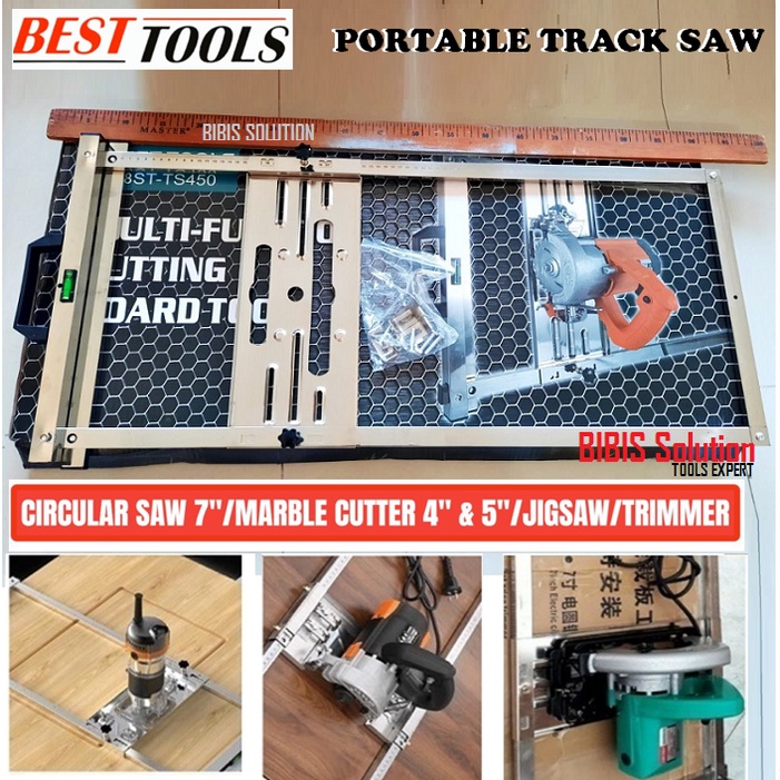 BESTTOOLS Tracksaw Track Saw Circular Saw Dudukan Mesin Gergaji Sirkel Trimmer Jig Portable