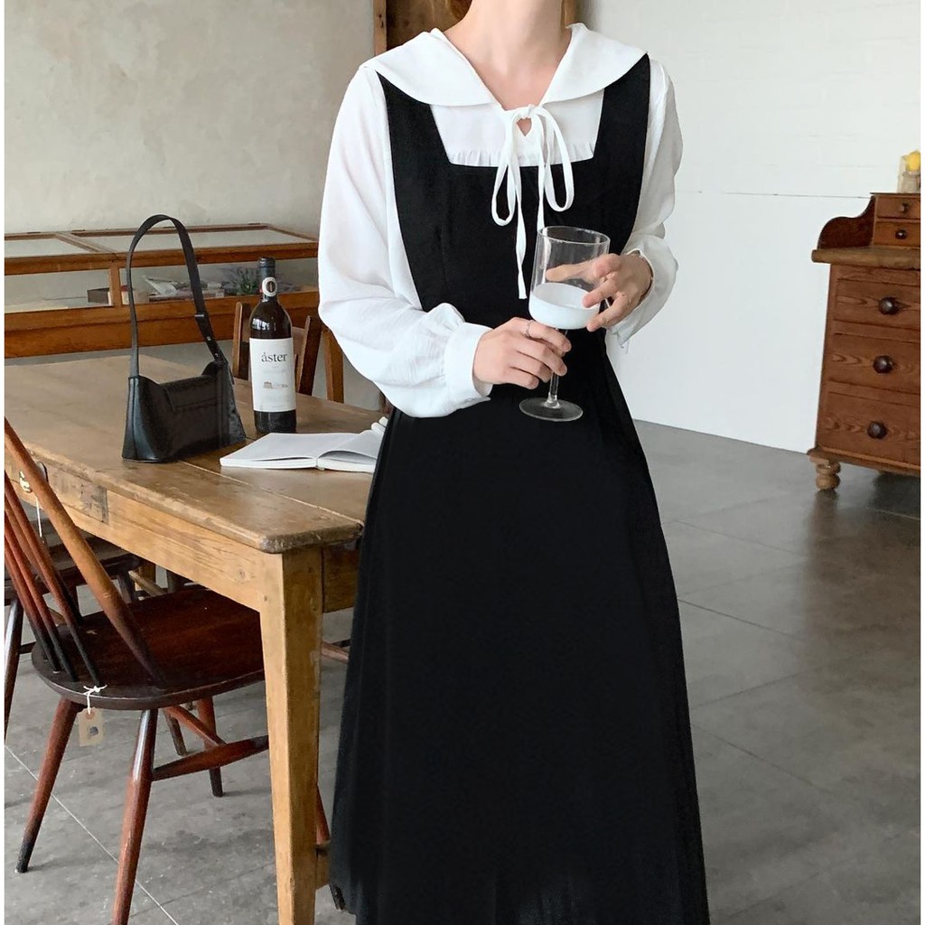 Yuki Overall Pinafore Dress Korea Vintage