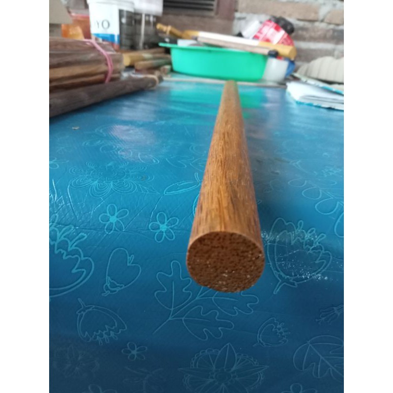 Dowel kayu kelapa Diameter 2cm panjang 41cm tongkat kayu