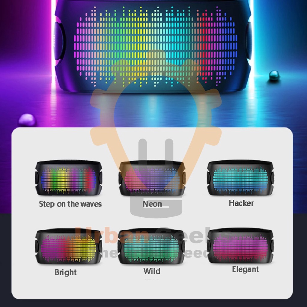 Bluetooth Speaker Subwoofer Colored Lights Flash Mini Speaker SOAIY K1