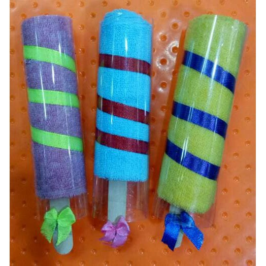 SOUVENIR PERNIKAHAN HANDUK BENTUK LOLIPOP PERMEN SOUVENIR HANDUK KECIL