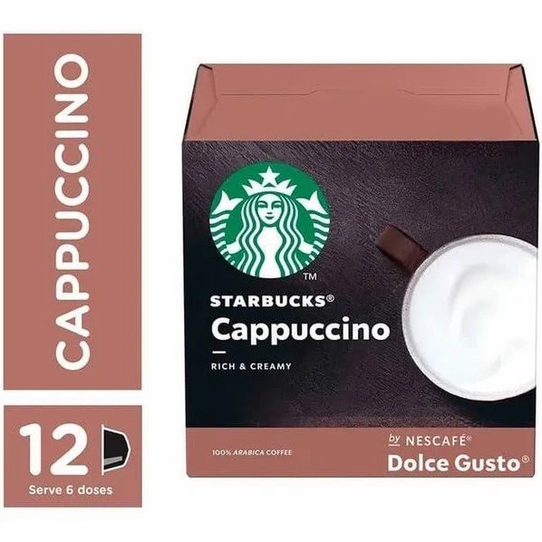 

Nescafe Dolce Gusto Starbucks Cappuccino 12 Coffee Capsule Rich&Creamy