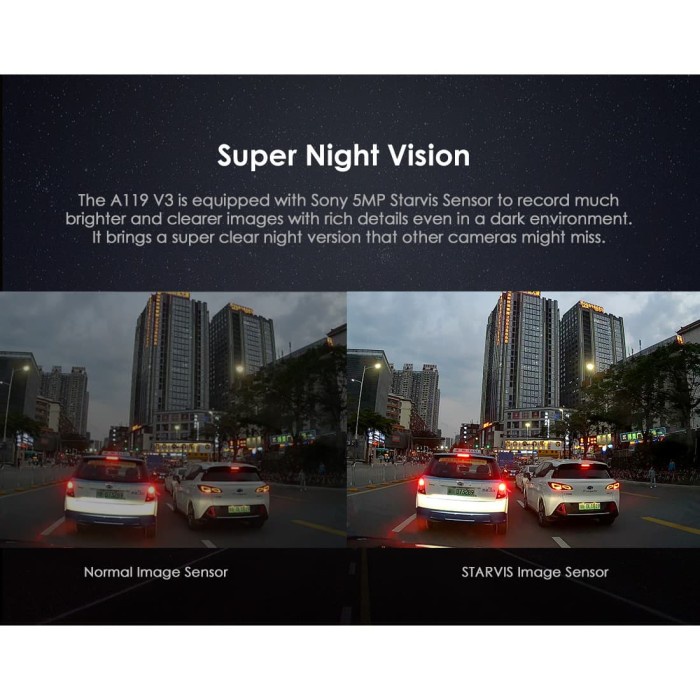 VIOFO A119 V3 2K CAR DASHCAM SUPER NIGHT VISION QUAD HD WITH GPS