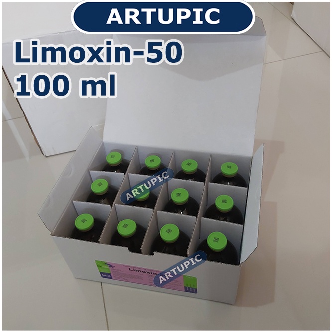 Limoxin-50 100 ml Antibiotik Spektrum Luas Hewan Ternak Oxytetracycline Sapi Kambing Babi Anjing Kucing Ayam Domba