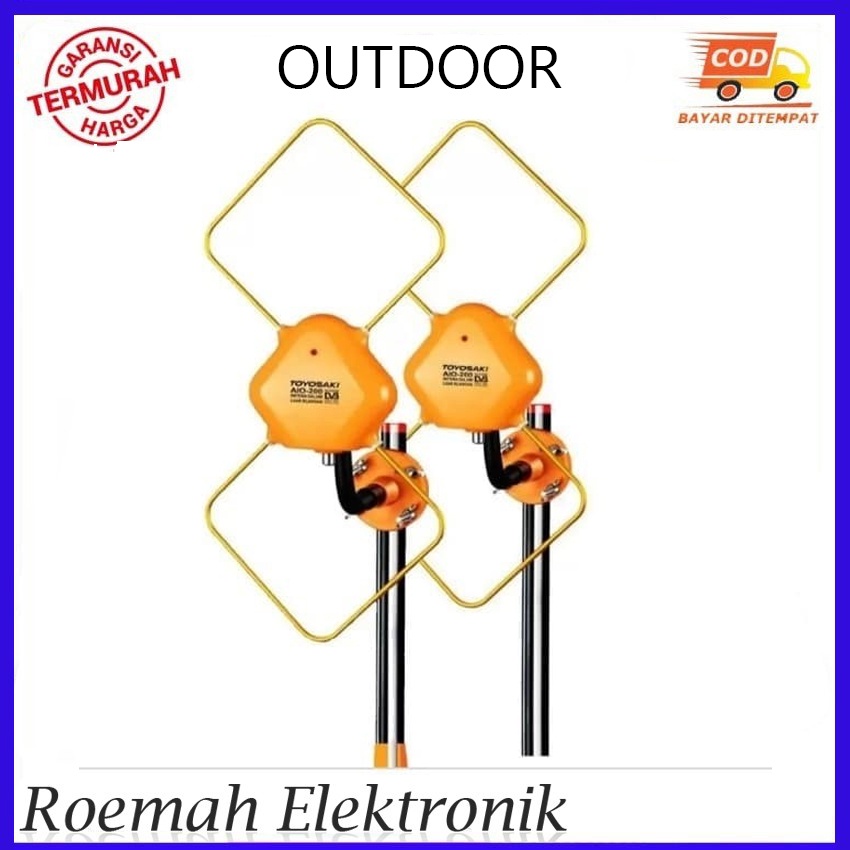 ANTENA TV DIGITAL/ANALOG OUTDOOR TOYOSAKI AIO-200SC SUPORT BUAT SET TOP BOX