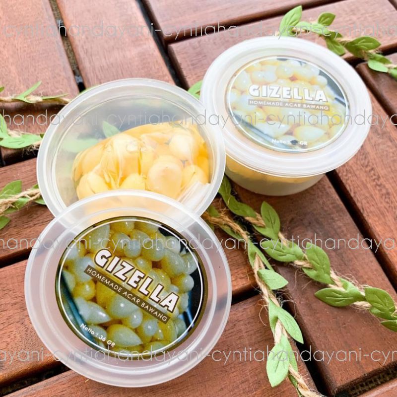 

ACAR BAWANG PUTIH TUNGGAL GIZELLA.-30gr- BAWANG PUTIH LOKAL.