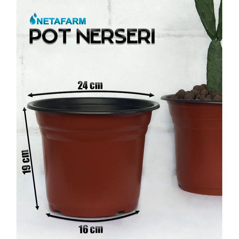POT NURSERY ELASTIS Pembibitan Tanaman Coklat Hitam no 240 - 12pcs