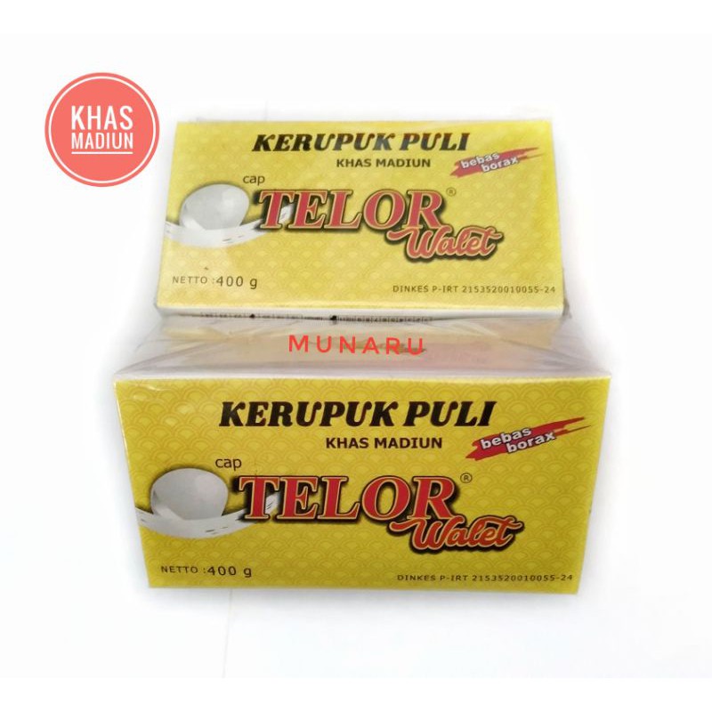 

Krupuk Puli Telor Walet Asli Lempeng Kerupuk Beras Khas Madiun