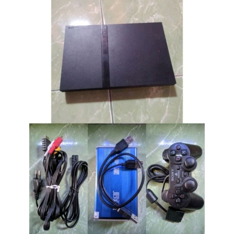 PS2 SLIM SERI 7/9  MATRIX/MCBOOT HARDISK LUAR 80GB 1 STIK TINGGAL MAIN UPDATE BOLA 2024