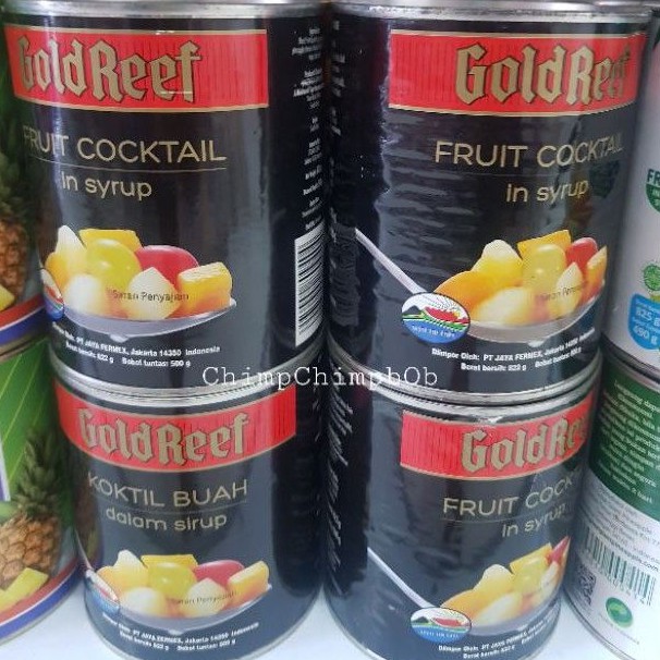 

GOLDREEF FRUIT COCKTAIL IN SYIRUP / BUAH KALENG GOLDREEF 822 GRAM / CAN