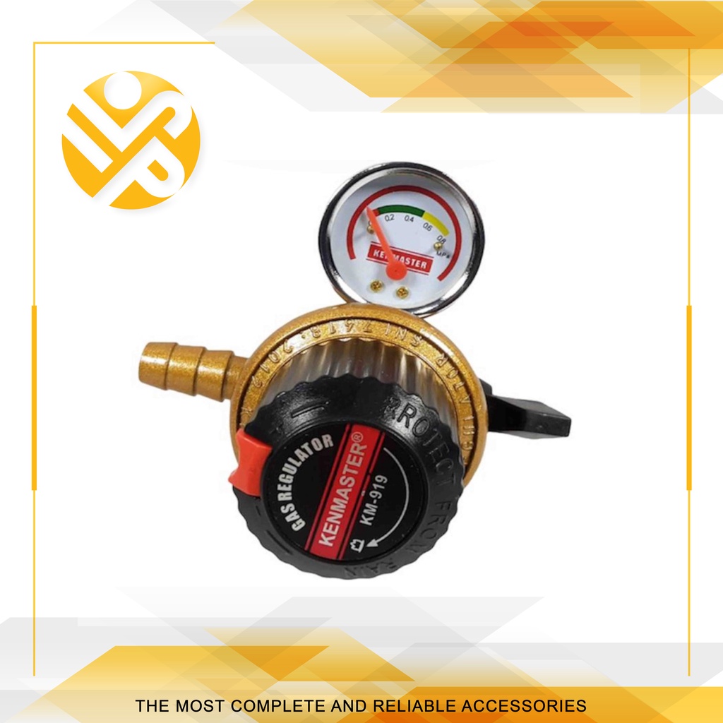 KENMASTER Regulator Gas Safety Regulator + Meter KM-919