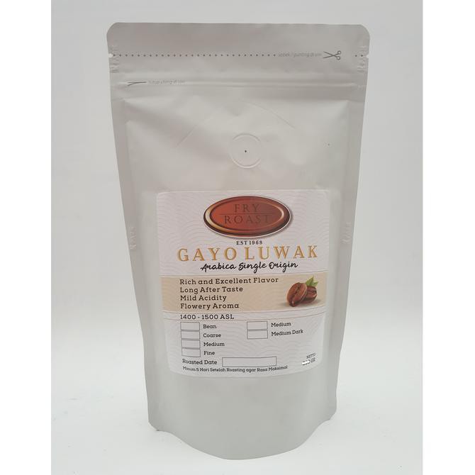 

KOPI ARABIKA GAYO LUWAK LIAR 100 GRAM BIJI DAN BUBUK - BIJI KODE 1256