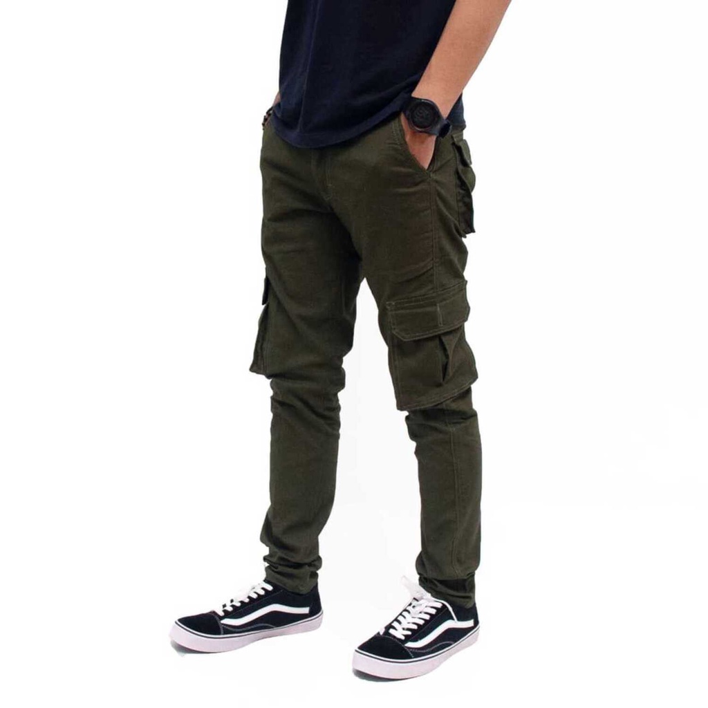 Celana Cargo Panjang Pria Original Jumbo Slimfit Army Laki Laki Murah Loreng Kargo Pant Big Size Dewasa Chargo Hitam Premium Jogger Distro Cowo Jeans Tebal