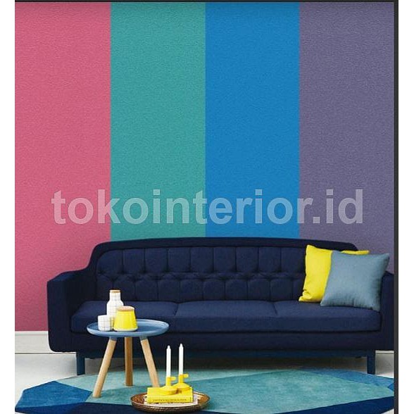 Wallpaper Dinding Polos Cerah Warna Highlight Ungu Biru Hijau Pink