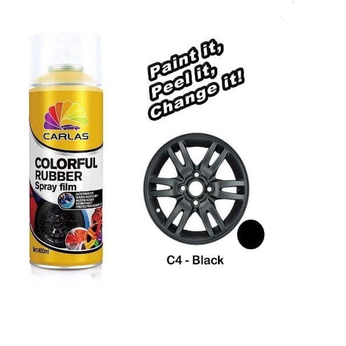 Carlas Rubber Paint - Carlas Black Mate C4