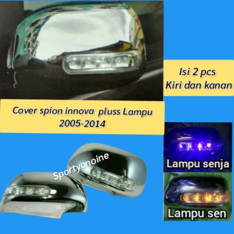 Cover spion innova 2005 - 2014 chrome plus lampu mco 12