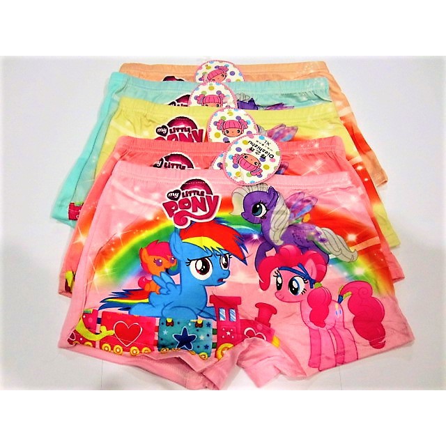 Boxer Anak Prempuan Motif LITTLE PONY Usia 1 s/d 8 Tahun - Celana Dalam Balita - CD anak Cewek