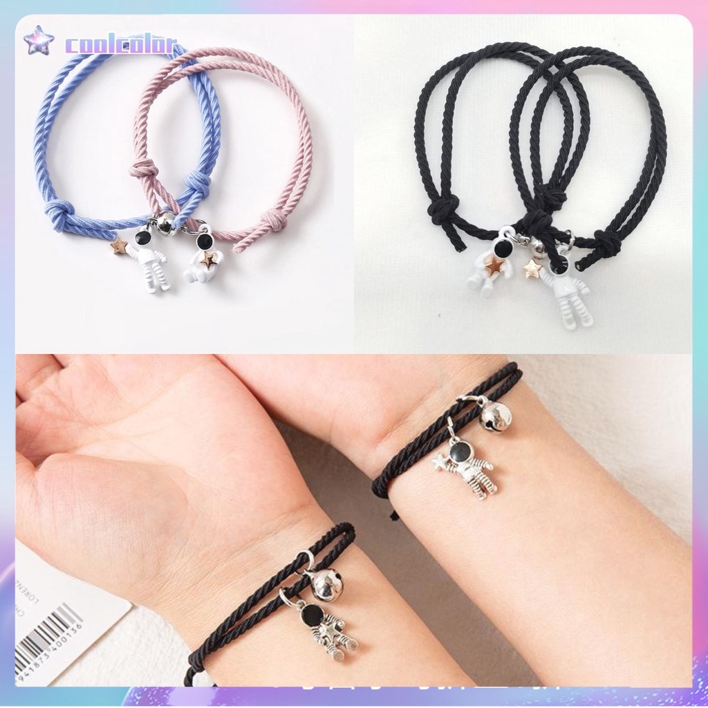 【Ready stock】2 Pcs Gelang Couple Gelang viral tiktok COD Tali Karet  Desain Astronot Untuk Unisex 2021 terbaru fashion murah COD