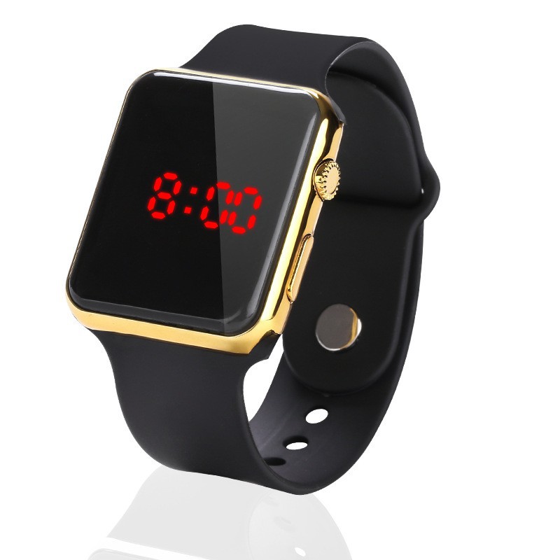 ❤Ready❤ Jam Tangan LED Mewah Anti Air Untuk Pelajar/Hadiah-Black gold