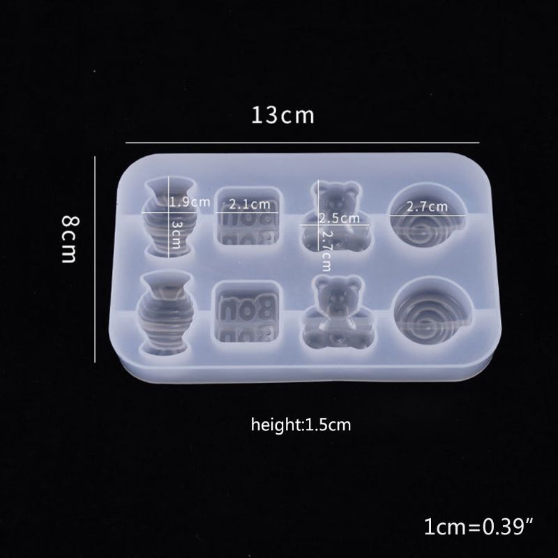 SIY  Crystal Epoxy Resin Mold Bear Candy Pendant Casting Silicone Mould DIY Crafts Jewelry Making Tool