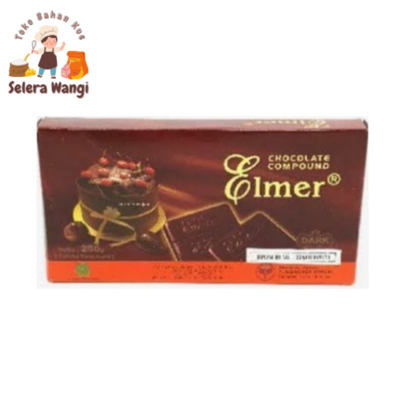 

DARK CHOCOLATE COMPOUND ELMER 250 GR (COKLAT COMPOUND)