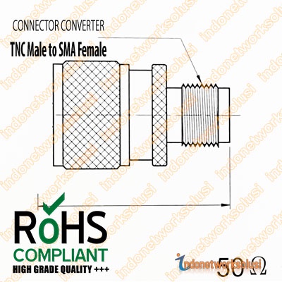 KONEKTOR CONNECTOR CONVERTER TNC M (MALE) to SMA F