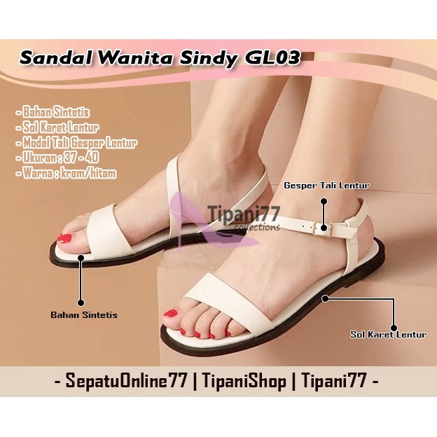Sandal Wanita Mewah Simple Kekinian Import Best Seller Fashion J2H2 Casual Murah Pesta Modern Flat M