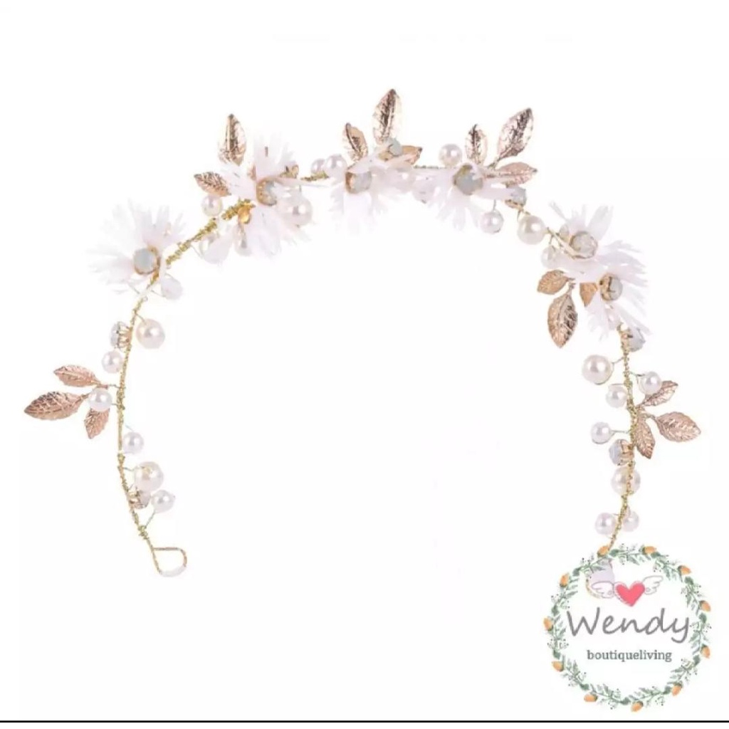 Soft Headpiece - Wedding Elegan Crown - Perhiasan Pengantin