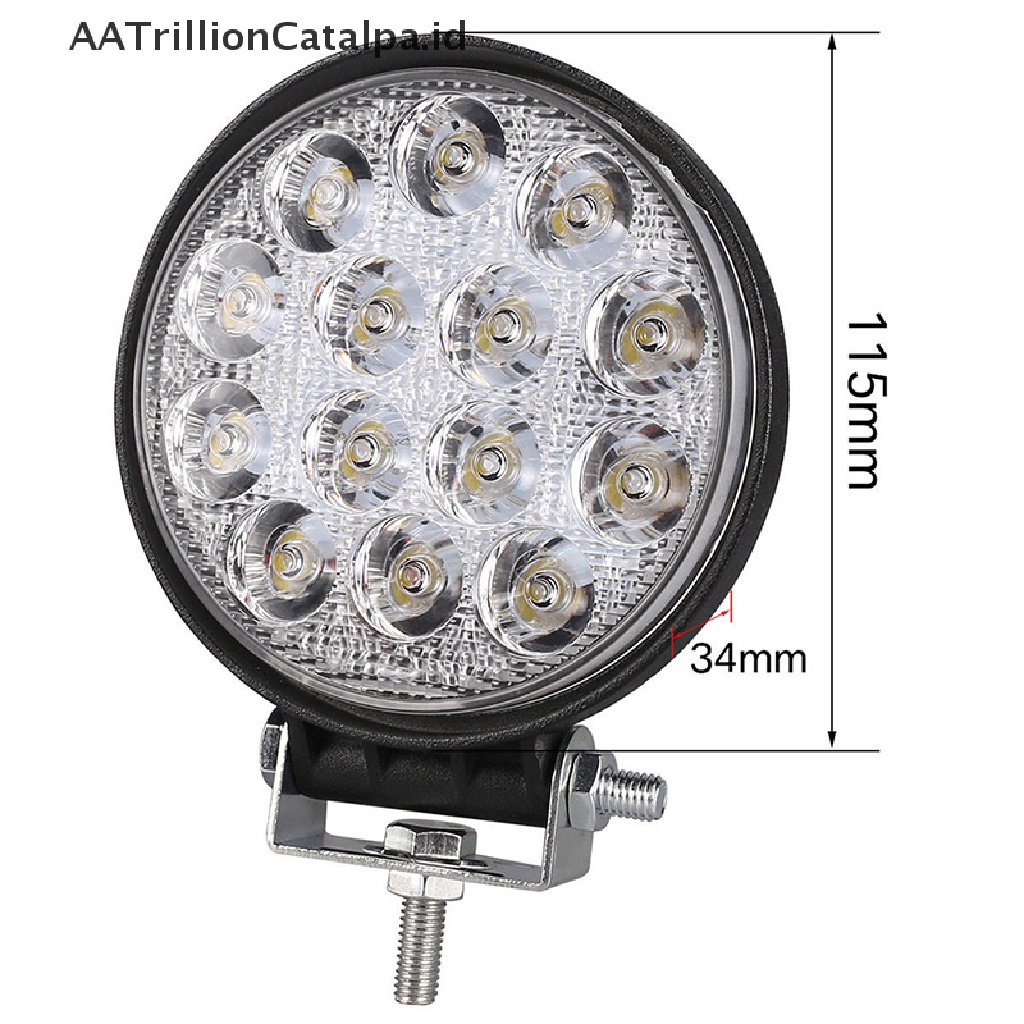 Aatrillioncatalpa 4 &quot;42W Lampu Sorot Led Bentuk Bulat Untuk Mobil Truk SUV ATV