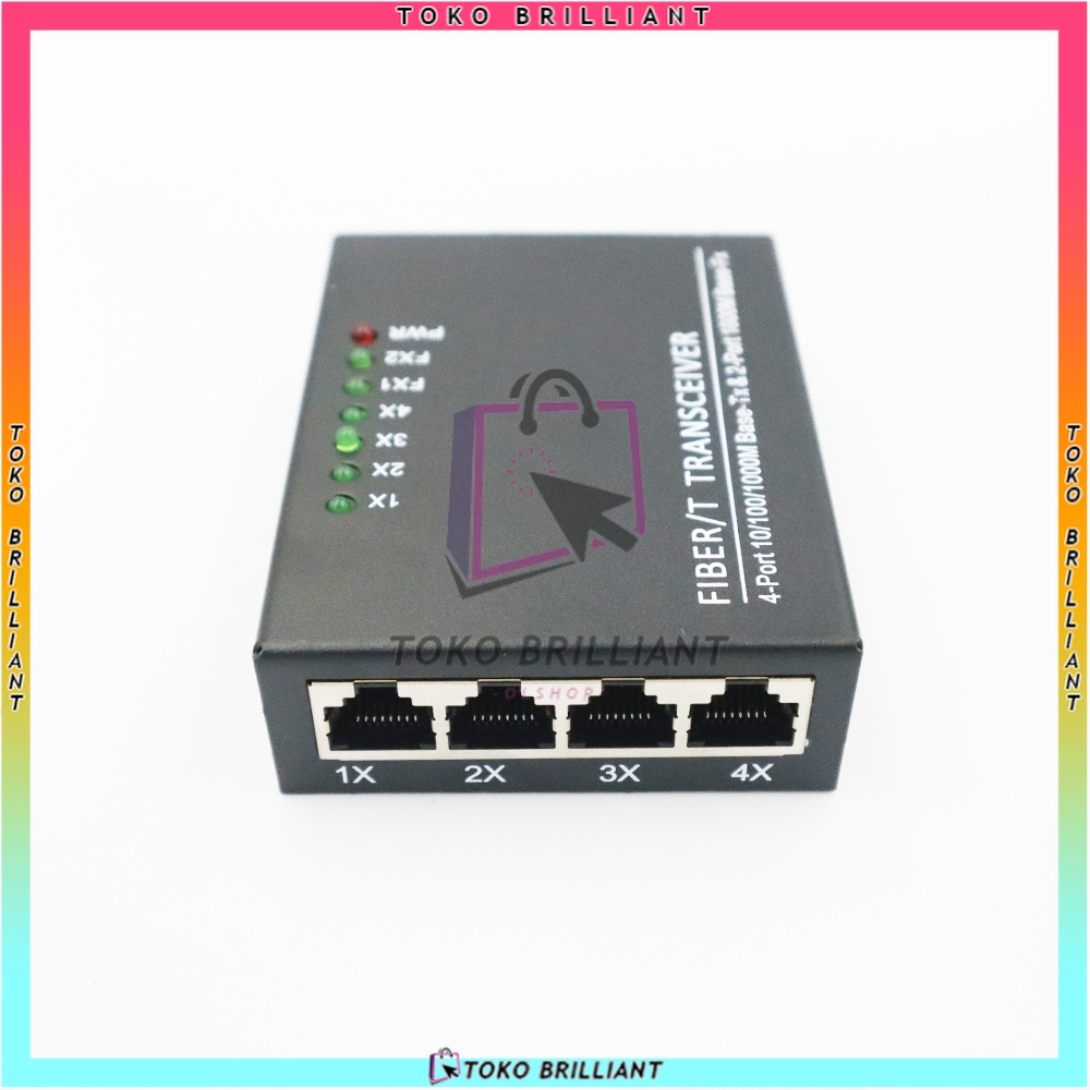 2F4E Konektor RJ45 / Converter saja Giga / Fullset Giga Fiber Converter Switch Media Converter Mode Fiber [BISA BAYAR COD]