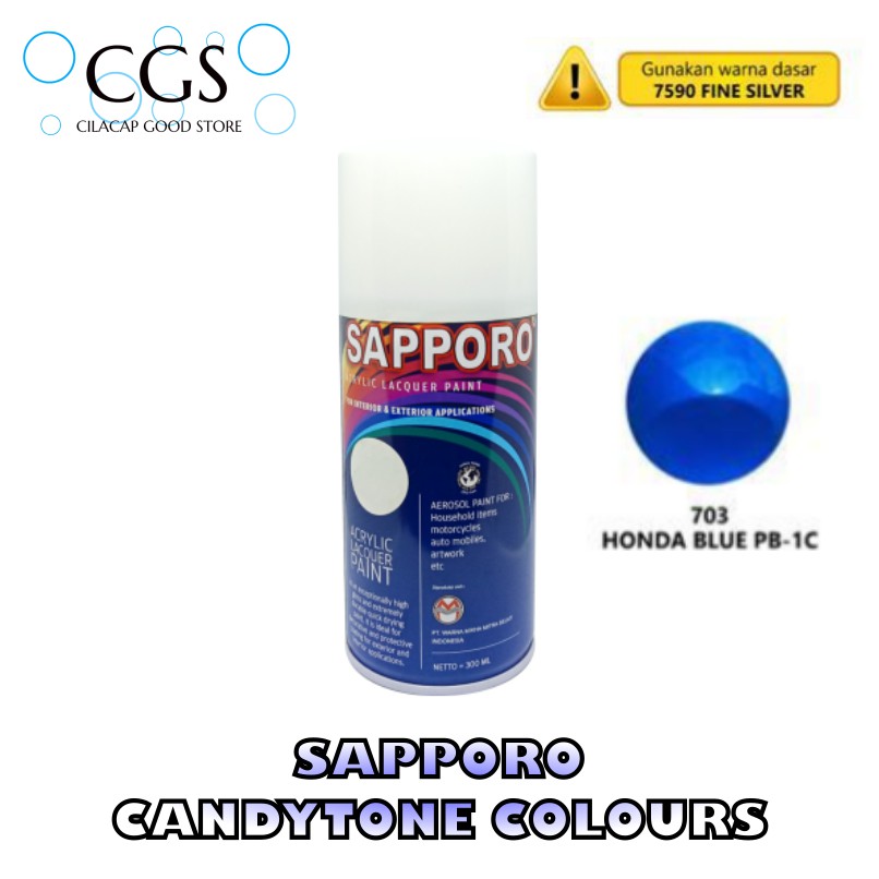 SAPPORO 703 CANDYTONE BIRU - sapporo biru candy - cat biru candy - cat candytone biru - sapporo cand