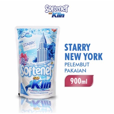 Softener Pelembut Pakaian Soklin So Klin Laundry Starry New York 900ml