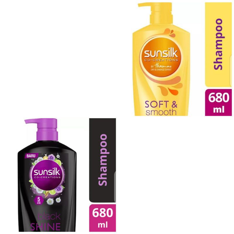 Sunsilk Shampoo Soft &amp; Smooth/Black Shine - 650ml