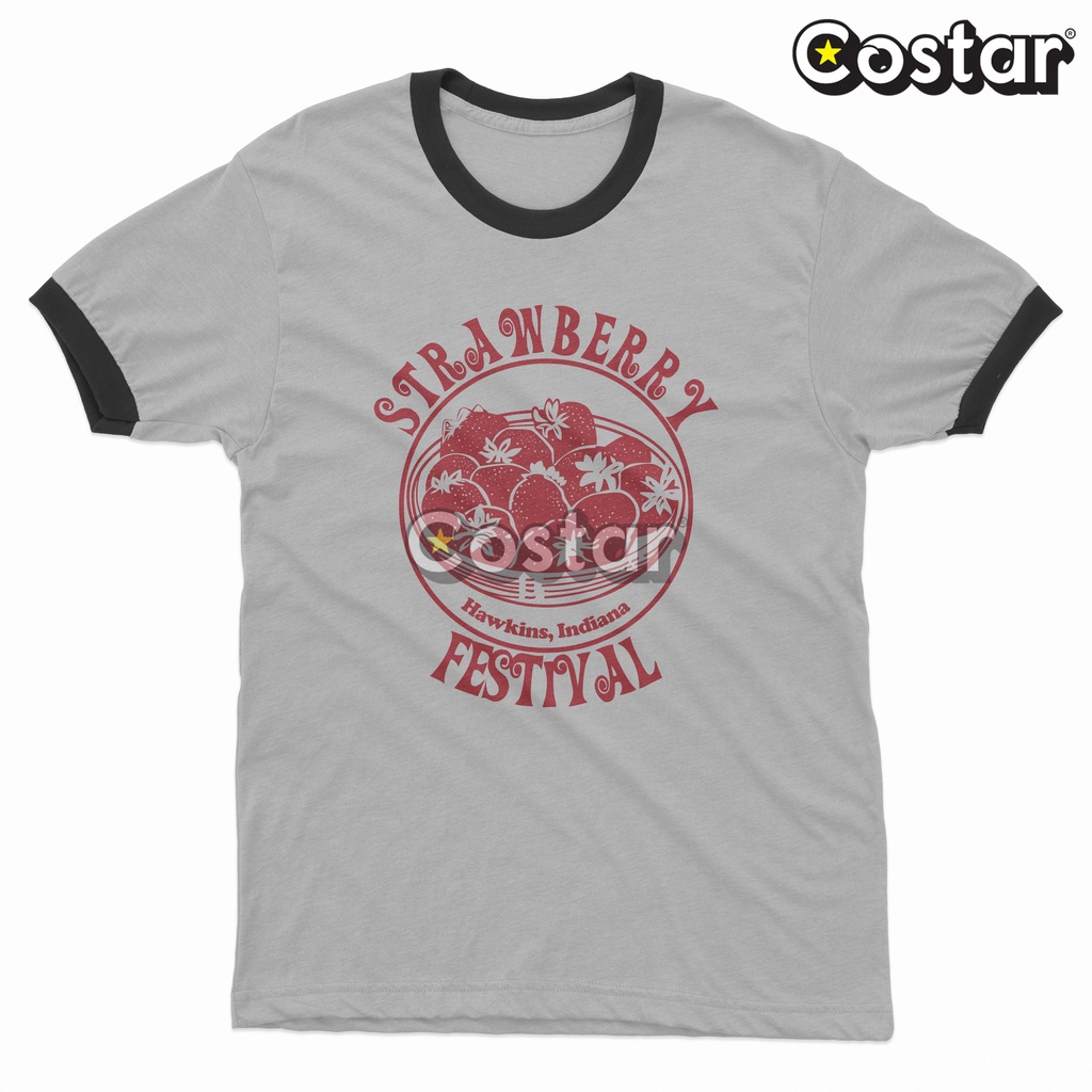 Kaos Strawberry Festival Stranger Things Bahn Combed Premium