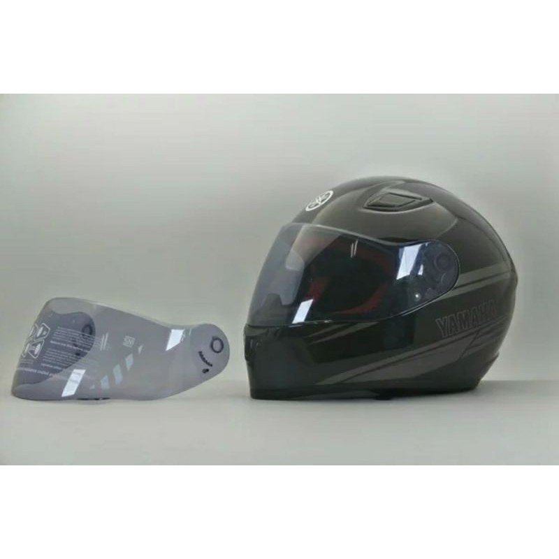 KACA Visor Helm YAMAHA NVL CARGLOSS VIXION - MX KING - R15 - DARKSMOKE Dark Hitam dan Clear Bening