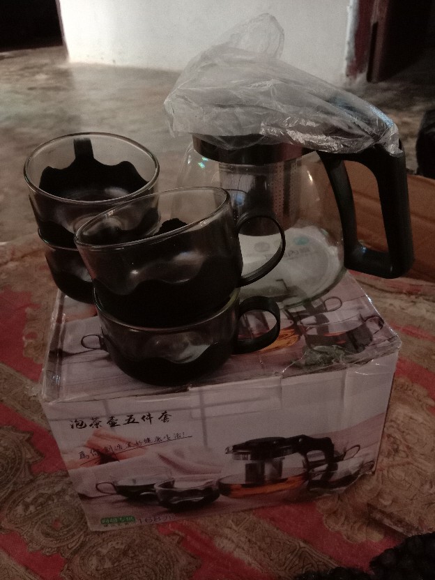 Teapot Teko Teh Tea Pot Gelas Teko Kaca+ Saringan 5 In 1  Perlengkapan Rumah  Ruang Makan Cangkir Perlengkapan Rumah  Peralatan Makan  Jug, Pitcher, & Aksesoris
