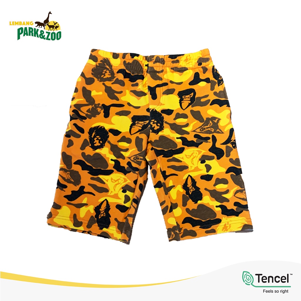 Lembang Park & Zoo - Shortpants Fullprint Kids Camo Yellow