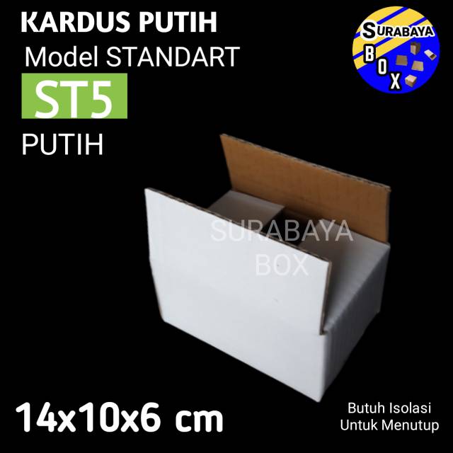 

KOTAK ST-5 PUTIH KARDUS ST5 KARTON BOX DUS PACKING AKSESORIS SOUVENIR